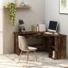 Corner Desk Smoked Oak 120x140x75 cm Engineered Wood Colour smoked oak 