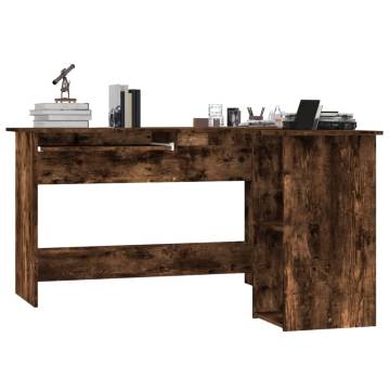 Corner Desk Smoked Oak 120x140 cm - Stylish & Practical Workspace