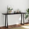 Dark Brown Solid Wood Live Edge Table Top 160x50 cm