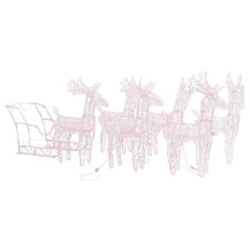 Reindeers & Sleigh Christmas Decoration - 320 LEDs Acrylic