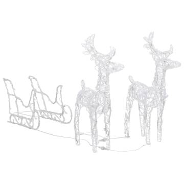 Reindeers & Sleigh Christmas Decoration - 320 LEDs Acrylic