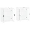 Wall Mounted Cabinets - 2 pcs White Engineered Wood | HipoMarket