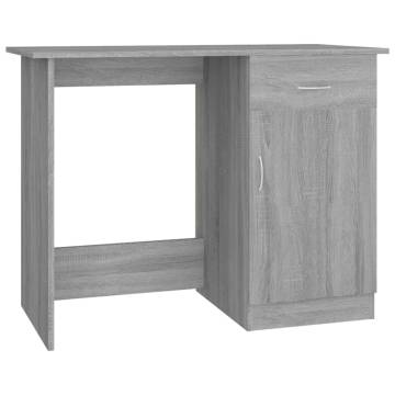 Modern Grey Sonoma Desk - 100x50x76 cm Engineered Wood