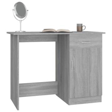 Modern Grey Sonoma Desk - 100x50x76 cm Engineered Wood