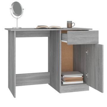 Modern Grey Sonoma Desk - 100x50x76 cm Engineered Wood