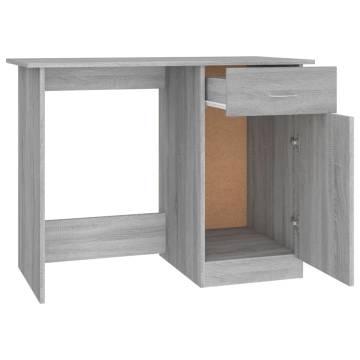 Modern Grey Sonoma Desk - 100x50x76 cm Engineered Wood