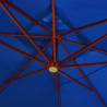 Hanging Parasol with Wooden Pole 400x300 cm - Blue Shade