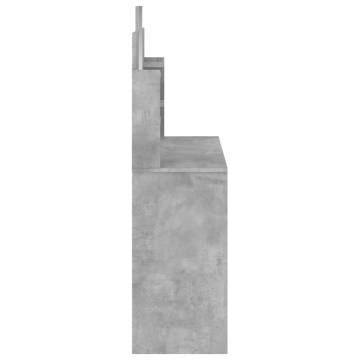 Dressing Table with Mirror - Concrete Grey 96x39x142 cm