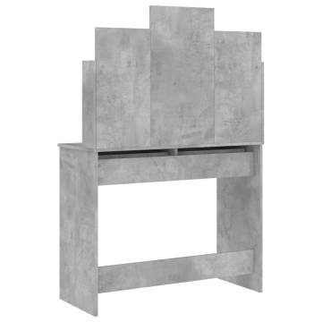 Dressing Table with Mirror - Concrete Grey 96x39x142 cm