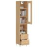 Stylish Highboard Sonoma Oak - 34.5x34x180 cm