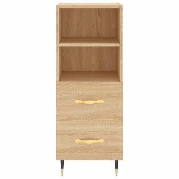 Stylish Highboard Sonoma Oak - 34.5x34x180 cm