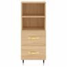 Stylish Highboard Sonoma Oak - 34.5x34x180 cm