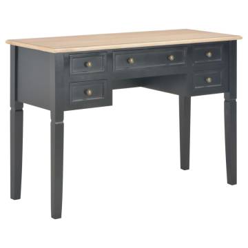 Elegant Black Writing Desk - 109.5x45x77.5 cm | Hipo Market