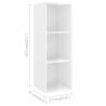 3 Piece High Gloss White TV Cabinet Set - Stylish & Functional