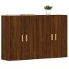 Brown Oak Wall Mounted Cabinets - 2 Pcs | HipoMarket