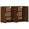 Brown Oak Wall Mounted Cabinets - 2 Pcs | HipoMarket