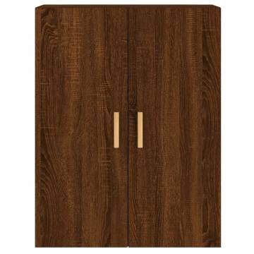 Brown Oak Wall Mounted Cabinets - 2 Pcs | HipoMarket