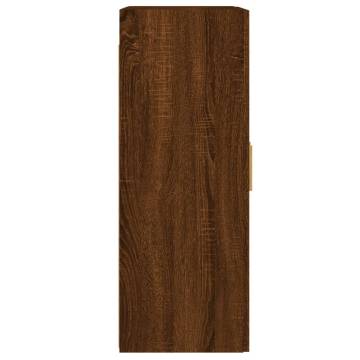 Brown Oak Wall Mounted Cabinets - 2 Pcs | HipoMarket