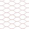 Red PVC Coated Chicken Wire Fence 25x1.2 m | HipoMarket