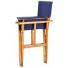 Stylish Director's Chair in Solid Acacia Wood - Blue