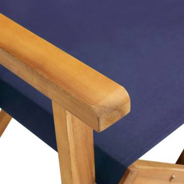 Stylish Director's Chair in Solid Acacia Wood - Blue