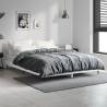 Bed Frame High Gloss White 135x190 cm Double Engineered Wood Colour high gloss white Size 135 x 190 cm 