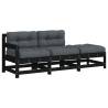 3 Piece Garden Lounge Set with Cushions - Solid Wood | HipoMarket