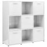 Book Cabinet High Gloss White - Stylish Storage Solution