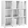 Book Cabinet High Gloss White - Stylish Storage Solution