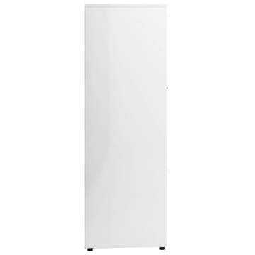 Book Cabinet High Gloss White - Stylish Storage Solution