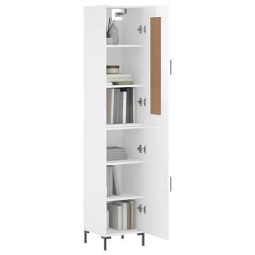 Elegant Highboard High Gloss White - Stylish Storage Solution