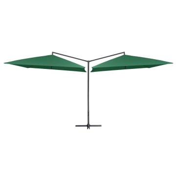 Double Parasol with Steel Pole 250x250 cm - Stylish Shade Solution