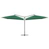 Double Parasol with Steel Pole 250x250 cm Green Colour green 