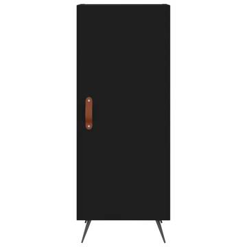 Stylish Highboard Black - Engineered Wood 34.5x34x180 cm