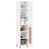 Stylish Highboard High Gloss White - 180 cm Engineered Wood