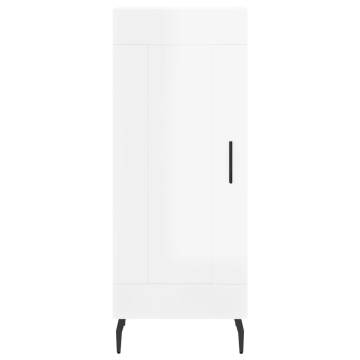 Stylish Highboard High Gloss White - 180 cm Engineered Wood