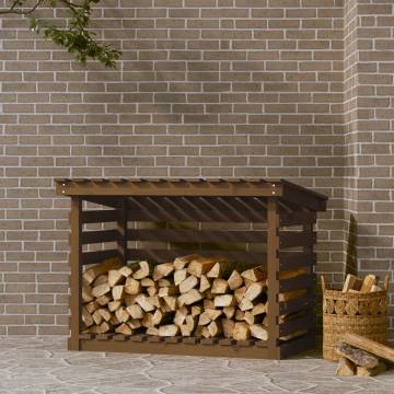 Firewood Rack Honey Brown - 108x73x79 cm Solid Pine Wood