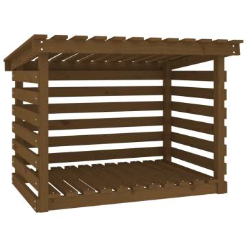 Firewood Rack Honey Brown - 108x73x79 cm Solid Pine Wood