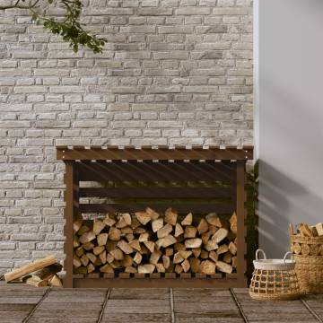 Firewood Rack Honey Brown - 108x73x79 cm Solid Pine Wood