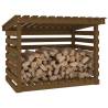 Firewood Rack Honey Brown - 108x73x79 cm Solid Pine Wood