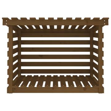 Firewood Rack Honey Brown - 108x73x79 cm Solid Pine Wood