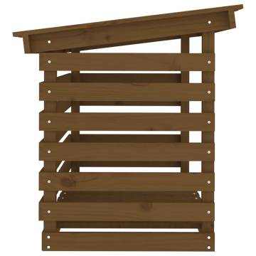 Firewood Rack Honey Brown - 108x73x79 cm Solid Pine Wood