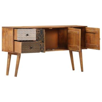 Elegant Sideboard with Printed Pattern - Solid Mango Wood