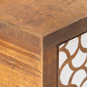 Elegant Sideboard with Printed Pattern - Solid Mango Wood