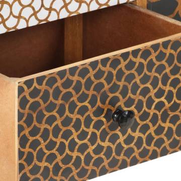 Elegant Sideboard with Printed Pattern - Solid Mango Wood