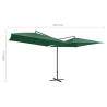 Double Parasol with Steel Pole 250x250 cm - Stylish Shade Solution