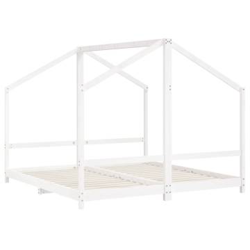 Kids Bed Frame White 90x190 cm Solid Wood Pine | HipoMarket