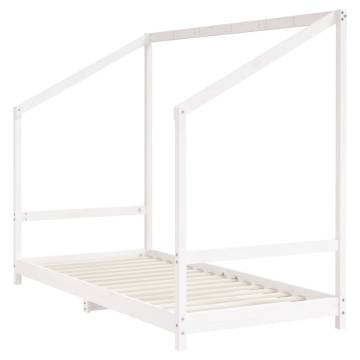 Kids Bed Frame White 90x190 cm Solid Wood Pine | HipoMarket