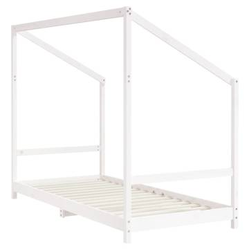 Kids Bed Frame White 90x190 cm Solid Wood Pine | HipoMarket