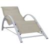 Cream Sunlounger - Durable Textilene & Aluminium Design